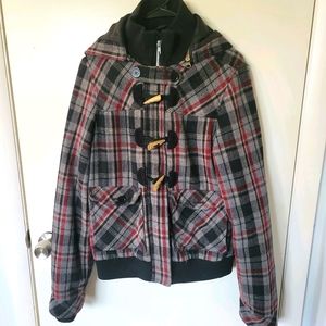 Billabong Plaid Jacket Size Medium
